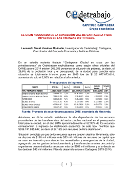 La Concesión vial de Cartagena y sus Impactos en las Finanzas