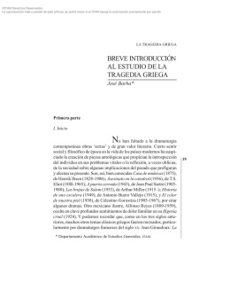 breve introducción al estudio de la tragedia griega