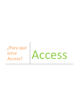 ¿Para qué sirve Access?