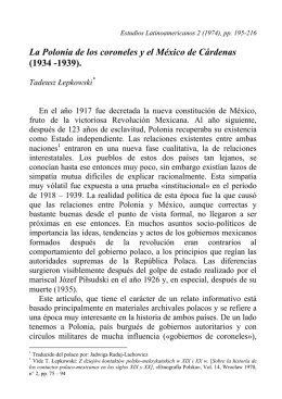 La Polonia de los coroneles y el México de Cárdenas (1934