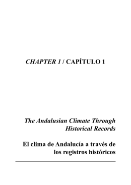 El clima de Andalucía a través de los registros