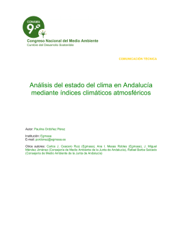 Análisis del estado del clima en Andalucía mediante índices