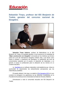 Sebastián Tirapu, profesor del IES Benjamín de Tudela, ganador del