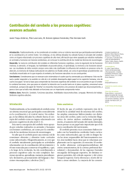 Contribución del cerebelo a los procesos cognitivos