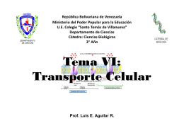 Transporte Celular - Ciencias Biológicas 3° Año