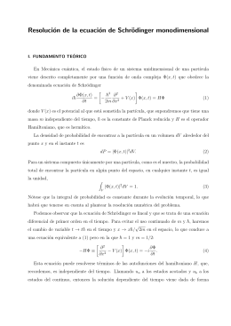 Resolución de la ecuación de Schrödinger monodimensional
