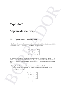 Capıtulo 2 ´Algebra de matrices