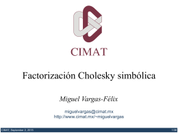 Factorización Cholesky simbólica