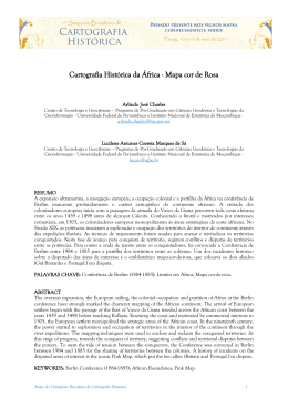 Cartografia Histórica da África - Mapa cor de Rosa