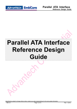Parallel ATA Interface Reference Design Guide