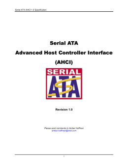 Serial ATA AHCI: Specification, Rev. 1.0