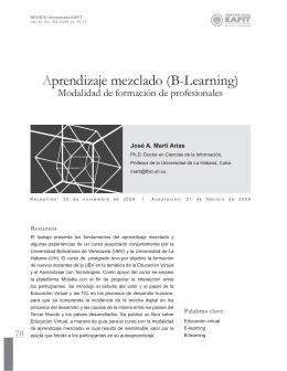 Aprendizaje mezclado (B-Learning) - Publicaciones