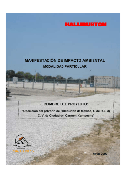 Operación del polvorín de Halliburton de México - sinat