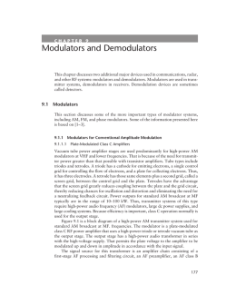 Modulators and Demodulators