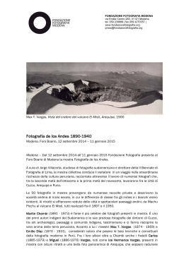 Fotografía de los Andes 1890-1940 - Fondazione Fotografia