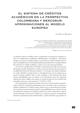 el sistema de créditos académicos en la perspectiva colombiana y