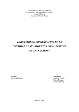 laboratorio: conservacion de la cantidad de movimiento lineal