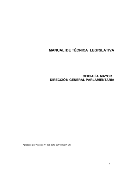 manual de técnica legislativa