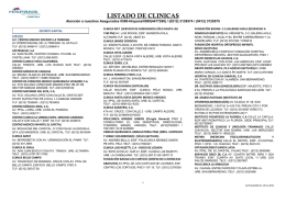 LISTADO DE CLINICAS - Portal Colegio San Ignacio