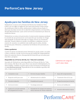 NJ System of Care Brochure (Spanish) - About