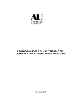 protocolo sobre el uso y manejo del desfibrilador externo automático