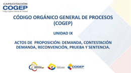 código orgánico general de procesos (cogep)