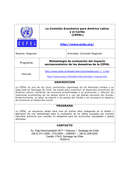La Comisión Económica para América Latina y el Caribe (CEPAL