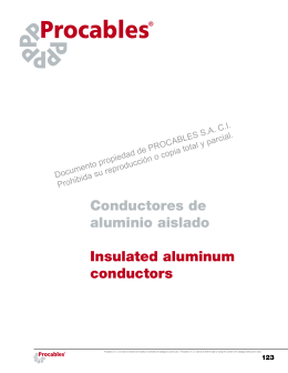 Conductores de aluminio aislado Insulated aluminum conductors