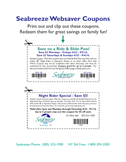 Seabreeze Websaver Coupons