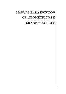 Manual para Estudos Craniométricos e Cranioscópicos
