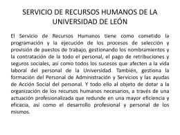 servicio de recursos humanos - Servicios Universidad de León