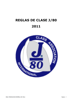 REGLAS DE CLASE J/80 2011 - Real Federación Española de Vela