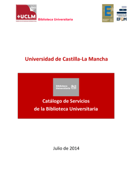 Biblioteca Universitaria. Universidad de Castilla