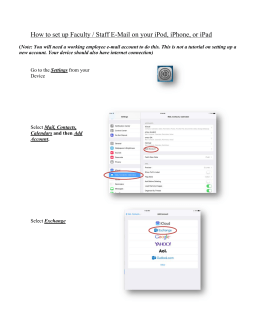How to set up Faculty / Staff E-Mail on your iPod, iPhone, or iPad