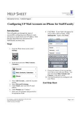 Configuring UP Mail Accounts on iPhone for Staff/Faculty