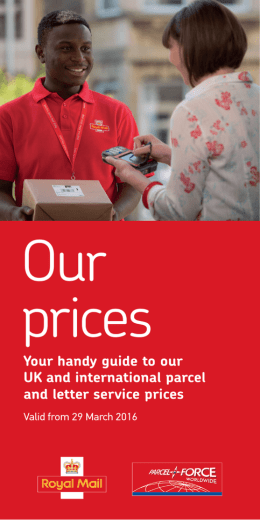 Our prices - Royal Mail