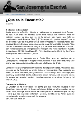 Qu  es la Eucarist - San Josemaría Escrivá