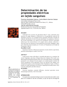 Determinación de las propiedades eléctricas en tejido sanguíneo