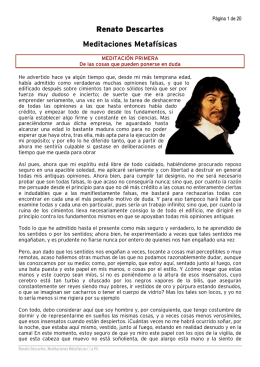 Renato Descartes Meditaciones Metafísicas