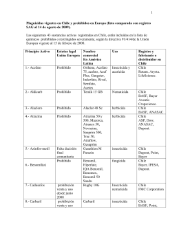 Plaguicidas prohibidos en Europa (revisada al 11 de - RAP-AL