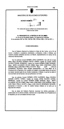 Decreto No. 2722 - Presidencia de la República