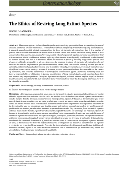 The Ethics of Reviving Long Extinct Species