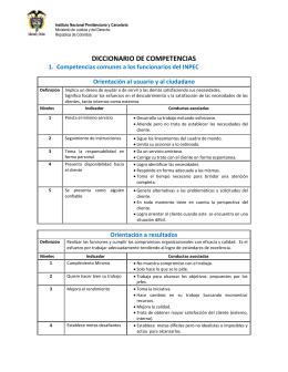 diccionario de competencias - Comisión Nacional del Servicio Civil