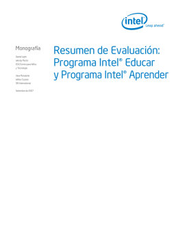 Programa Intel® Educar y Programa Intel® Aprender