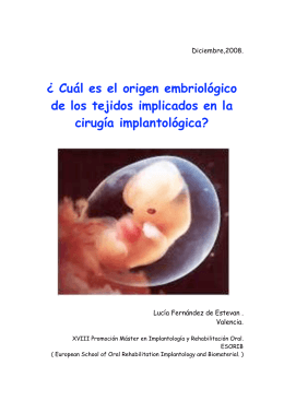 Cuál es el origen embriológico de los tejidos implicados