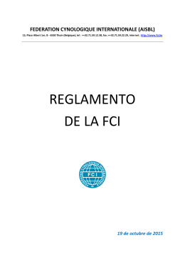 reglamento de la fci - Fédération Cynologique Internationale