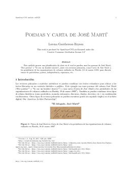 Poemas y carta de José Martí