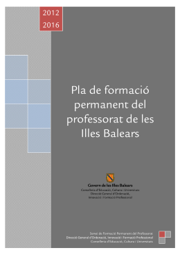 Pla de formació permanent del professorat de les Illes Balears
