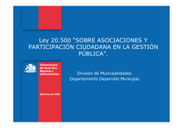 Ley 20.500 - Asociación Chilena de Municipalidades