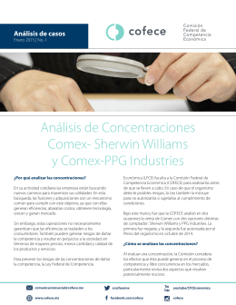 Análisis de Concentraciones Comex- Sherwin Williams y